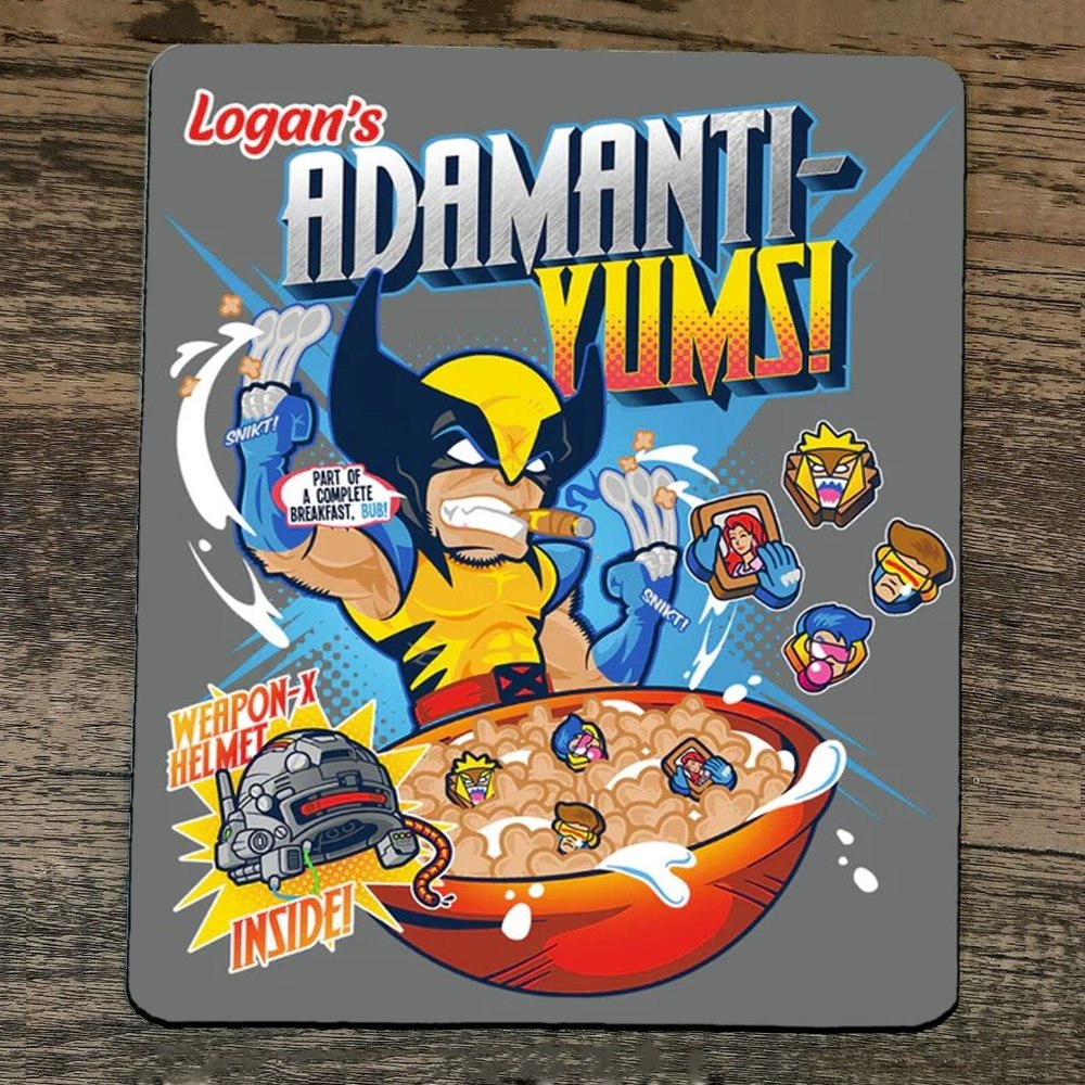Mouse Pad Logans Adamanti Yums Cereal Wolverine‎
